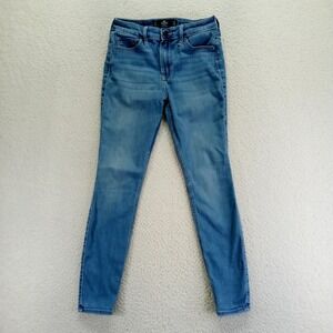 Hollister High Rise Super‎ Skinny Jeans Womens Size 25x26 Light Wash Denim